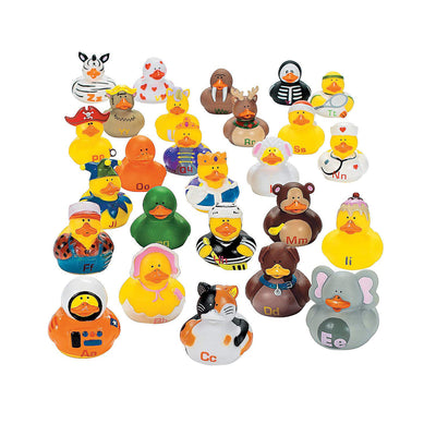 Fun Express Abc's Rubber Duckies - 26 Pieces - Educational and Learning Activities for Kids