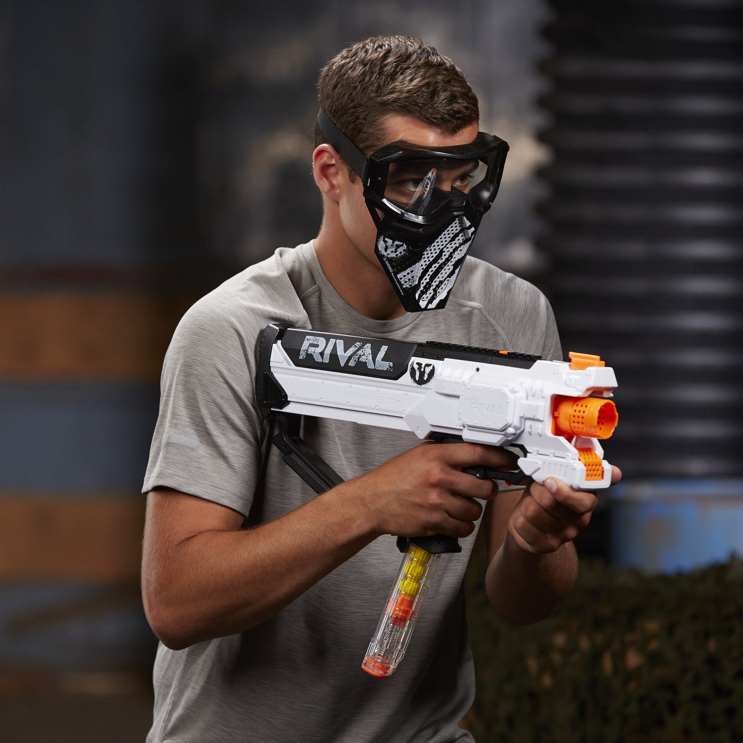 Nerf Rival Phantom Corps Face Mask, White Color Scheme, Breathable Design, Adjustable Band, Nerf Accessories for 14 Year Old Boys and Girls