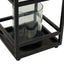 Deco 79 Metal Pillar Candle Lantern, 8" x 8" x 16", Black