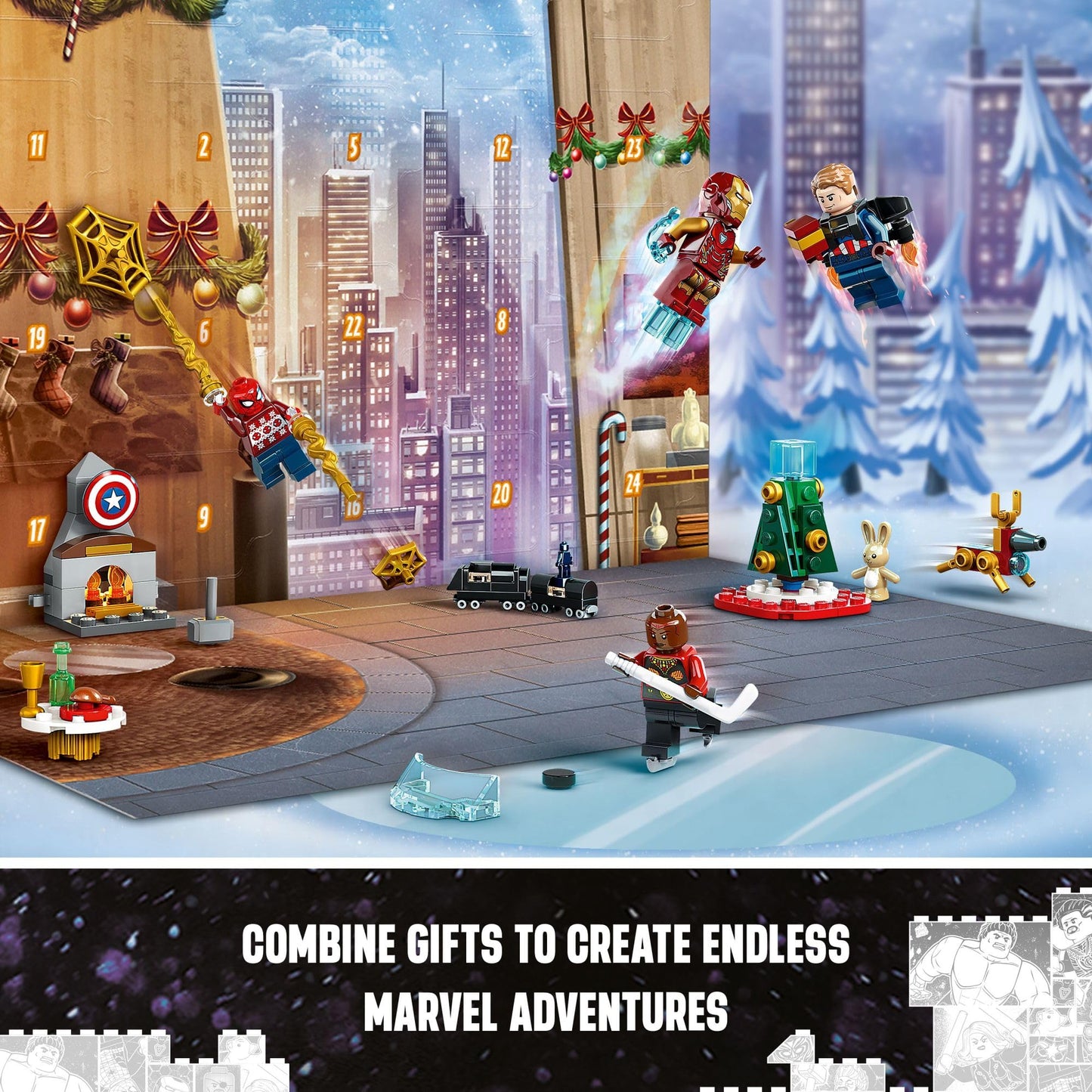 LEGO Marvel Avengers 2023 Advent Calendar Holiday Countdown Playset 76267