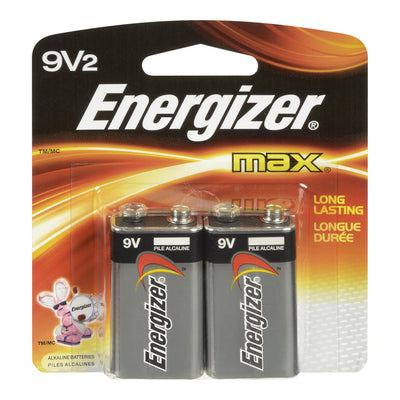 Energizer Max Alkaline 522 9V Battery, 2 Count