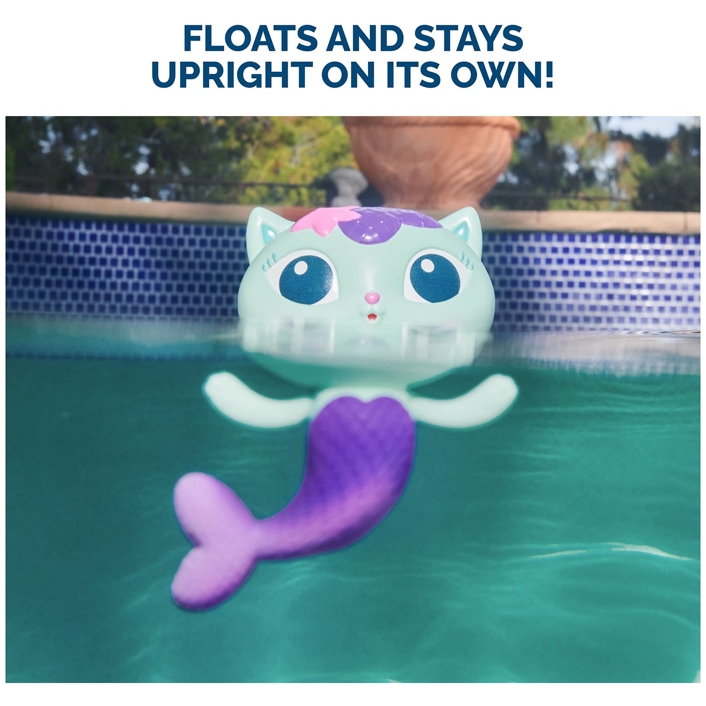 Swimways Gabby’s Dollhouse Mercat Floatin' Figures, Swimming Pool Accessories & Kids Pool Toys, Gabby's Dollhouse Party Supplies & Water Toys for Kids Aged 3 & Up