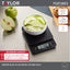 Taylor Glass Top Food Scale with Touch Control Buttons, 11 lb Capacity, Black