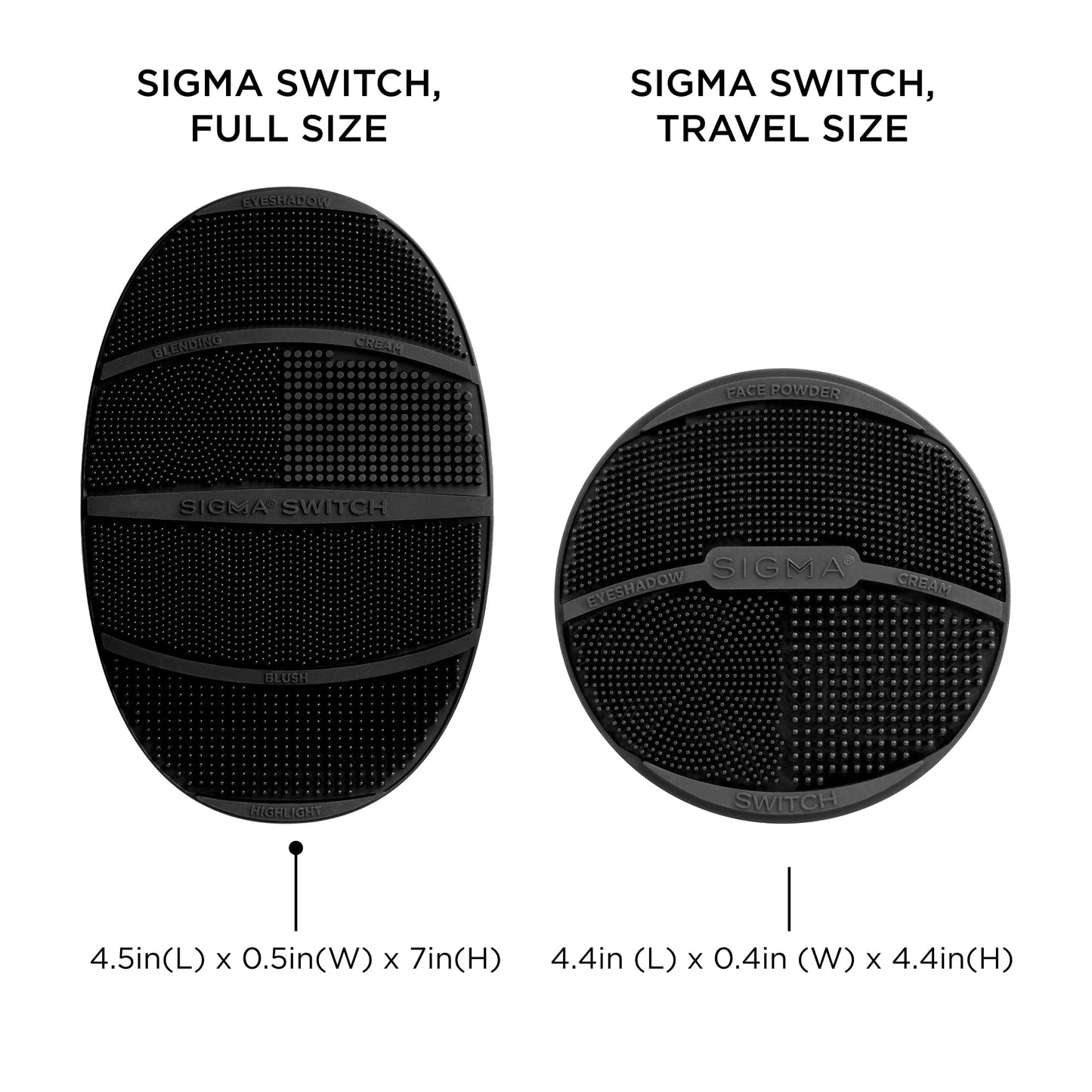 Sigma Switch by Sigma Beauty – Silicone Makeup Brush Cleaner for Switching Shades and Pigments, Switch Cleaning Mat for Superior Makeup Brush Cleaning Mid-Application (Travel Size)