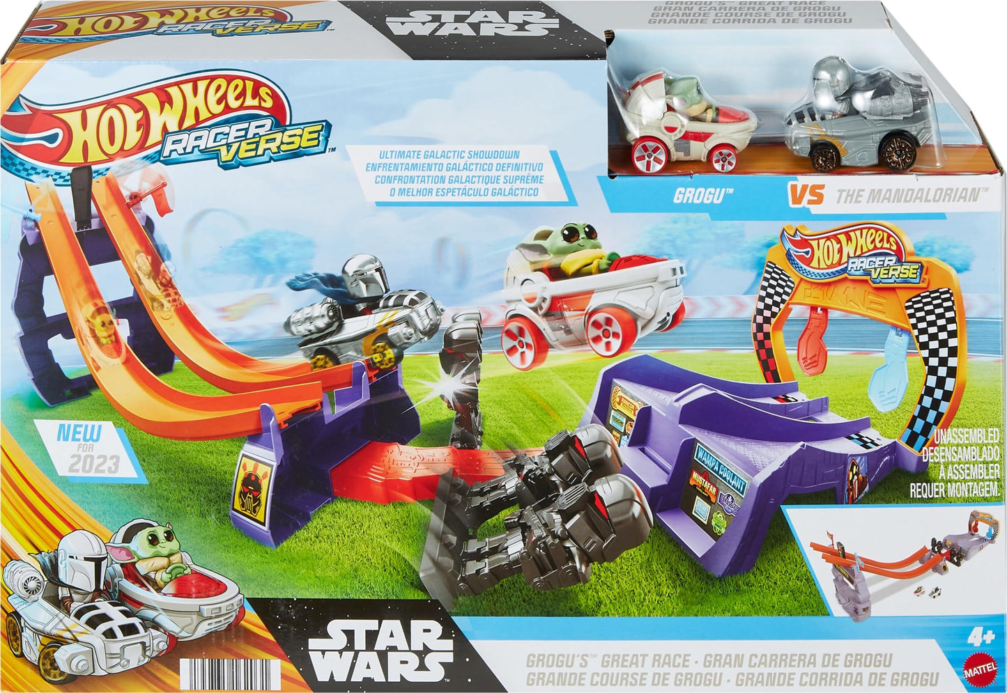 Hot Wheels RacerVerse Star Wars Grogu\'s Great Race Track Set