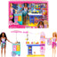 Barbie Beach Boardwalk Playset with Barbie Brooklyn &amp; Malibu Dolls, 2 Stands &amp; 30+ Accessories