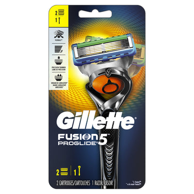 Gillette Fusion5 ProGlide Men\'s Razor Handle &amp; 2 Blade Refills