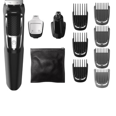 Philips Norelco Series 3000 Multigroom All-in-One Men\'s Rechargeable Electric Trimmer with 13 attachments - MG3750/60