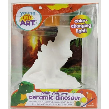 Young at Art Paint Your Own Ceramic Dinosaur with Color Changing Light