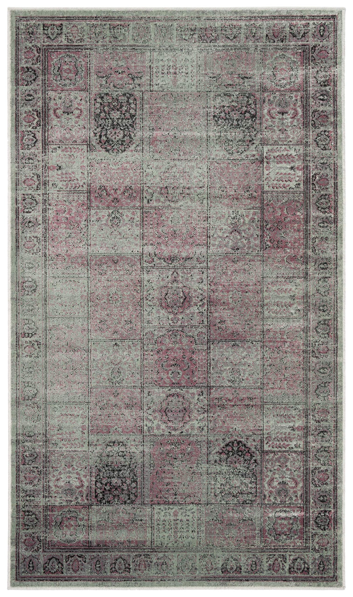 SAFAVIEH Vintage Collection Accent Rug - 2\' x 3\', Amethyst, Oriental Distressed Viscose Design, Ideal for High Traffic Areas in Entryway, Living Room, Bedroom (VTG127-2111)