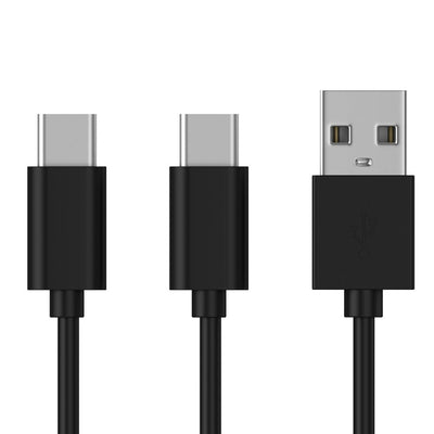 Just Wireless 6\' TPU Type-C to USB-A Cable 2pk - Black