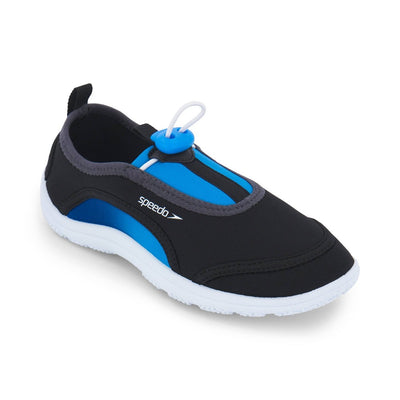 Speedo Junior Boys' Surfwalker Water Shoes - Black/Blue 2-3
