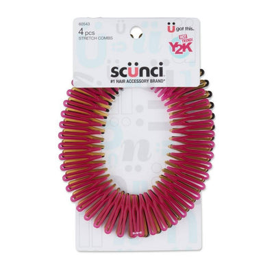scunci Stretch Combs Headbands - 4ct