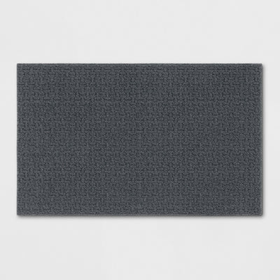 2\'6\"x3\'10\"/30\"x46\" Washable Solid Tufted Accent Rug Gray - Made By Design™