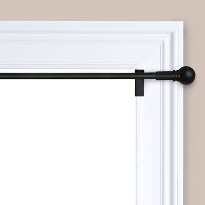 28\"-48\" Twist and Shout Easy Install Curtain Rod Matte Black - Room Essentials™