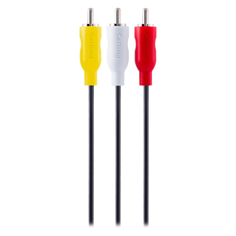 Philips 6\' Composite Audio/Video Cable - Yellow/White/Red