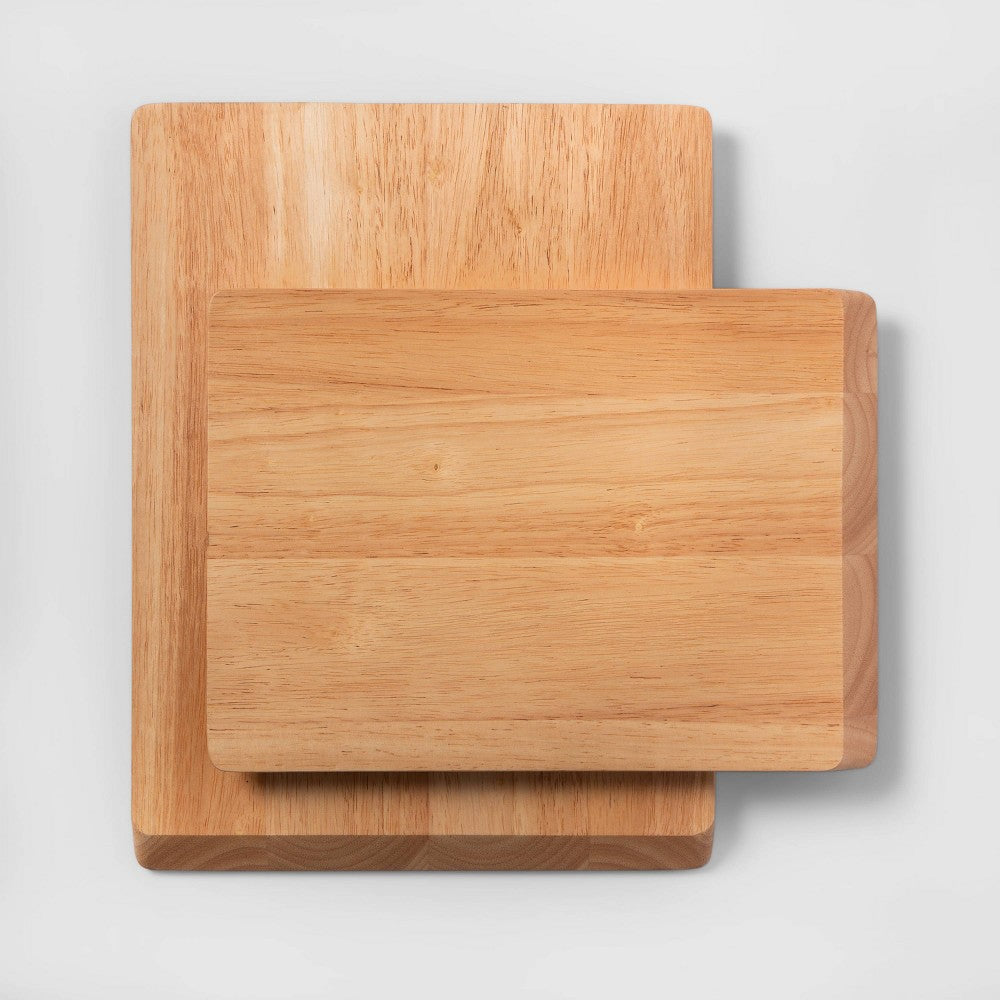 2pc Nonslip Wood Cutting Board Set - Made By Design