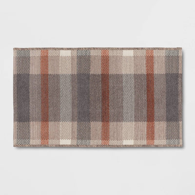 1\'8\"x2\'10\" Washable Fall Checkered Accent Rug Tan - Threshold™