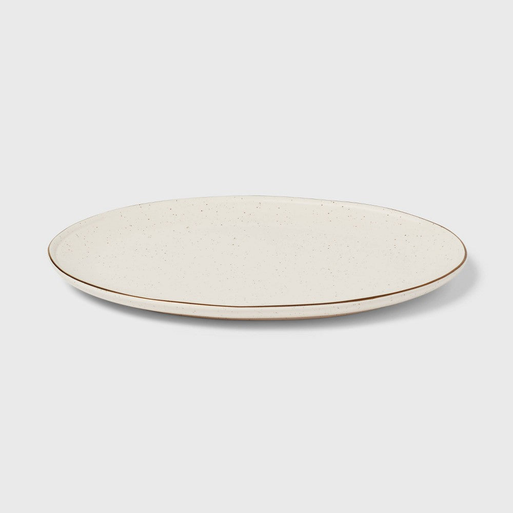 Small Ceramic Serving Platter Ivory - Threshold™