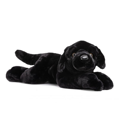 FAO Schwarz Toy Plush Lying Labrador 15\" - Black