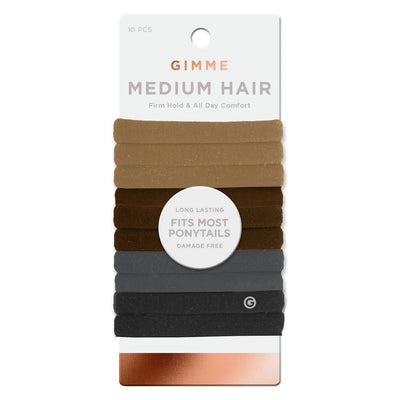 Gimme Beauty Medium Hair Bands - Neutral - 10ct
