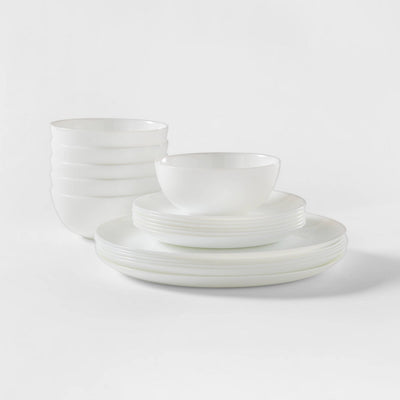 Glass 18pc Dinnerware Set White - Threshold™