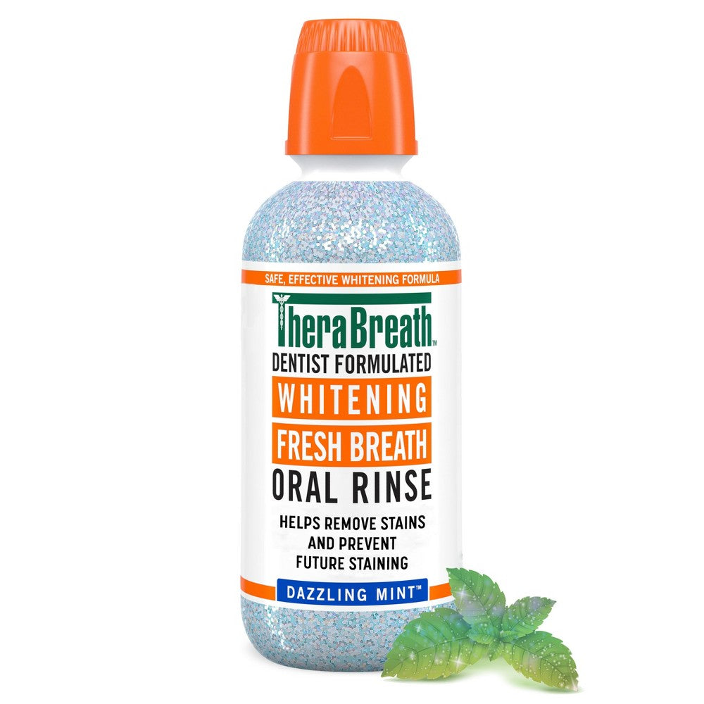 Therabreath Whitening Mint Mouthwash Dazzling Mint - 16 fl oz