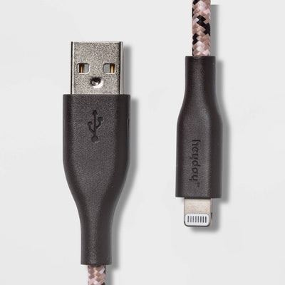 6\' Lightning to USB-A Braided Cable - heyday Charcoal