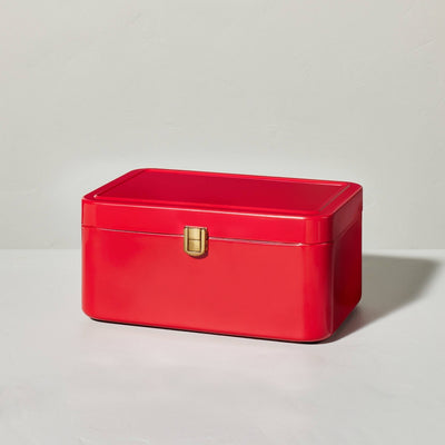 Metal Latch Box Red/Gold - Hearth & Hand™ with Magnolia