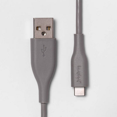 3\' USB-C to USB-A Round Cable - heyday Wild Dove