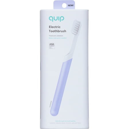 quip Sonic Electric Toothbrush - Plastic | Timer + Travel Case/Mount - Lavender