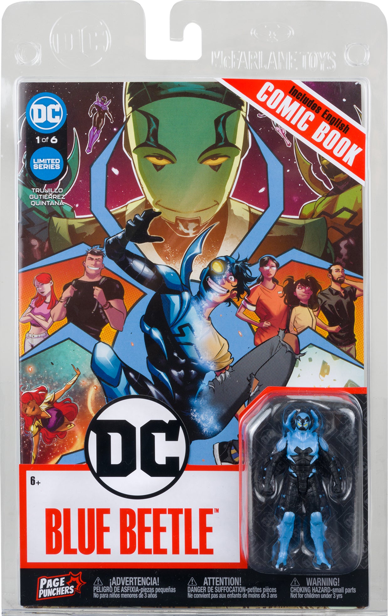 McFarlane Toys DC Comics Page Punchers Comic Book with Blue Beetle Mini Figure