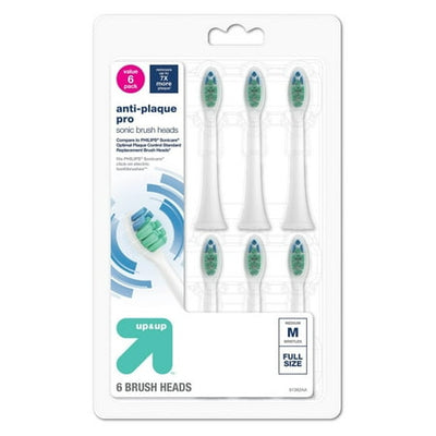 Anti-Plaque Sonic Brush Heads - up &amp; up™