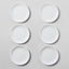 Glass Salad Plates 7.4" White Set of 6 - Made By Design™