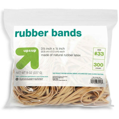 Rubberband 300ct Size 33 3-1/2\'\'x 1/8\'\' Tan - up &amp; up™