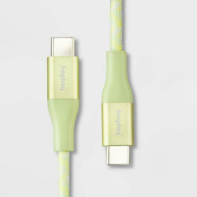 6\' USB-C to USB-C Braided Cable - heyday Chartreuse