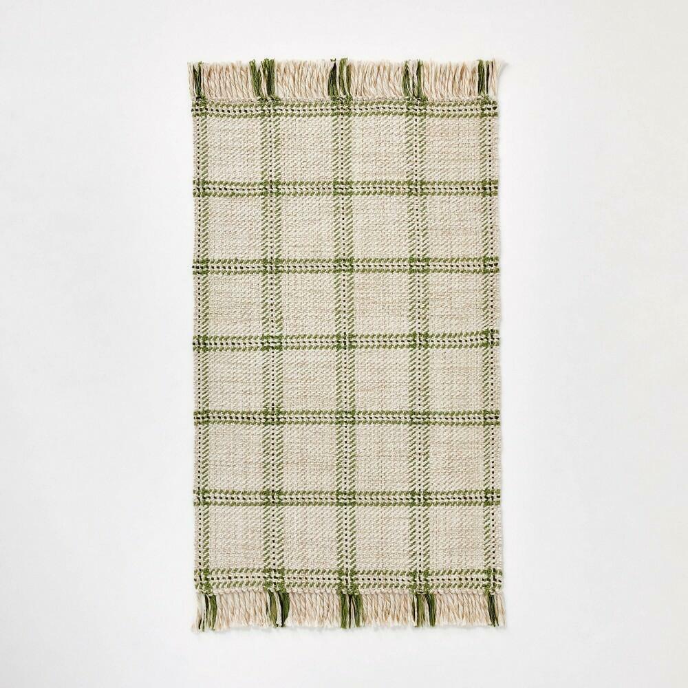 2\'1\"x3\'2\" Indoor/Outdoor Plaid Accent Rug Green - Threshold™ designed with Studio McGee