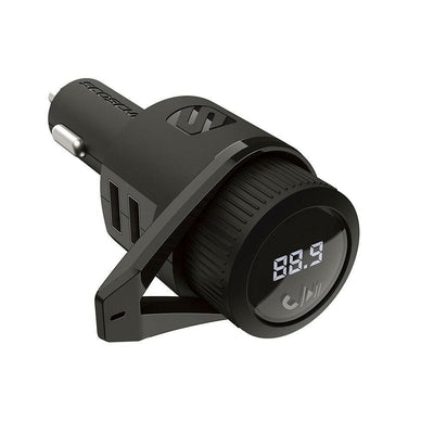 Scosche Bluetooth FM Transmitter (2.4A/12W 2-Port USB-A) - Black