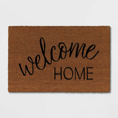 1\'6\"x2\'6\" \'Welcome Home\' Coir Doormat Black - Threshold™