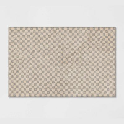 2\'6\"x4\' Washable Checkerboard Plush Accent Rug - Threshold™