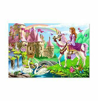 Melissa &amp; Doug Fairy Tale Castle Jumbo Jigsaw Floor Puzzle (48 pcs, 2 x 3 feet)