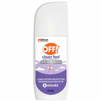 OFF! Clean Feel Insect Repellent Spritz with 20% Picaridin, Bug Spray with Long Lasting Protection from Mosquitoes, Feels Good on Skin, 4 Oz