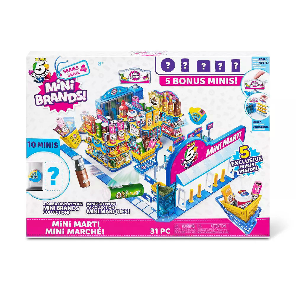 5 Surprise Series 4 Mini Mart Playset (31 Pieces  10 Minis!)