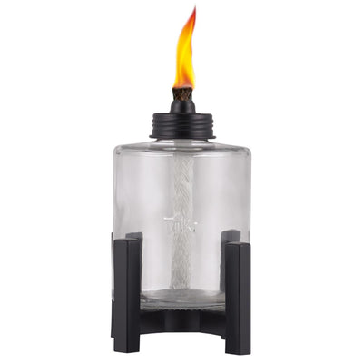TIKI Elevated Tall Glass Tabletop Outdoor Torch