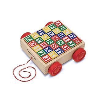 Melissa &amp; Doug Classic ABC Block Cart, 1 Count (Pack of 1)